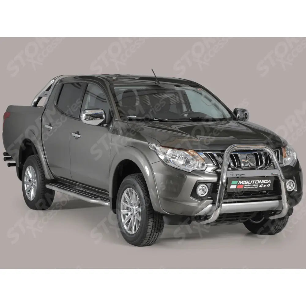 Mitsubishi L200 Series 5 2015 On - Misutonida High Front A-bar - 63mm - Stainless Finish