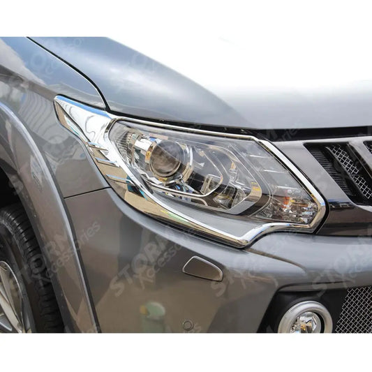 Mitsubishi L200 Series 5 2015 On - Stx Chrome Head Light Guards - Pair