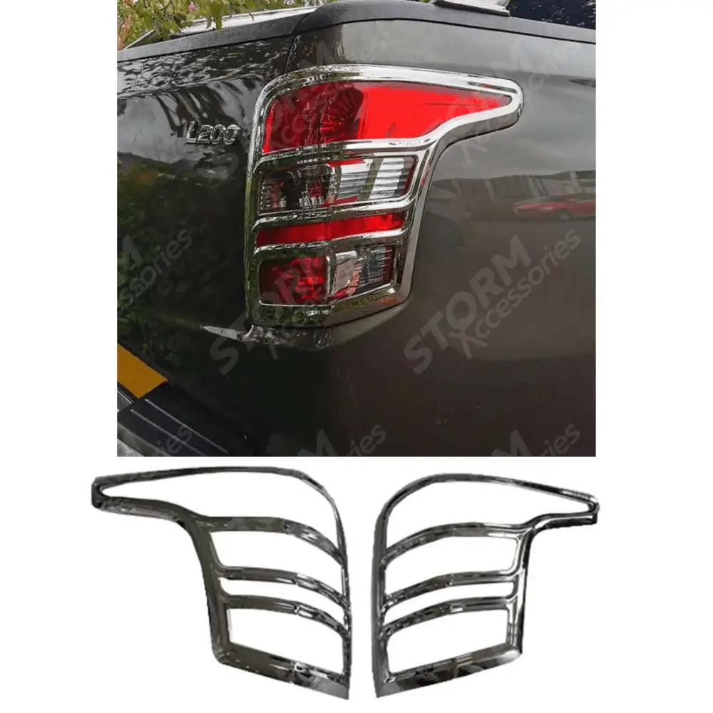 Mitsubishi L200 Series 5 2015 On - Stx Tail Light Guards - Chrome