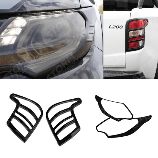 Mitsubishi L200 Series 5 2016 On Stx Head Light And Tail Light Guards - Black