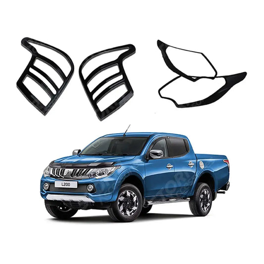 Mitsubishi L200 Series 5 2016 On Stx Head Light And Tail Light Guards - Black