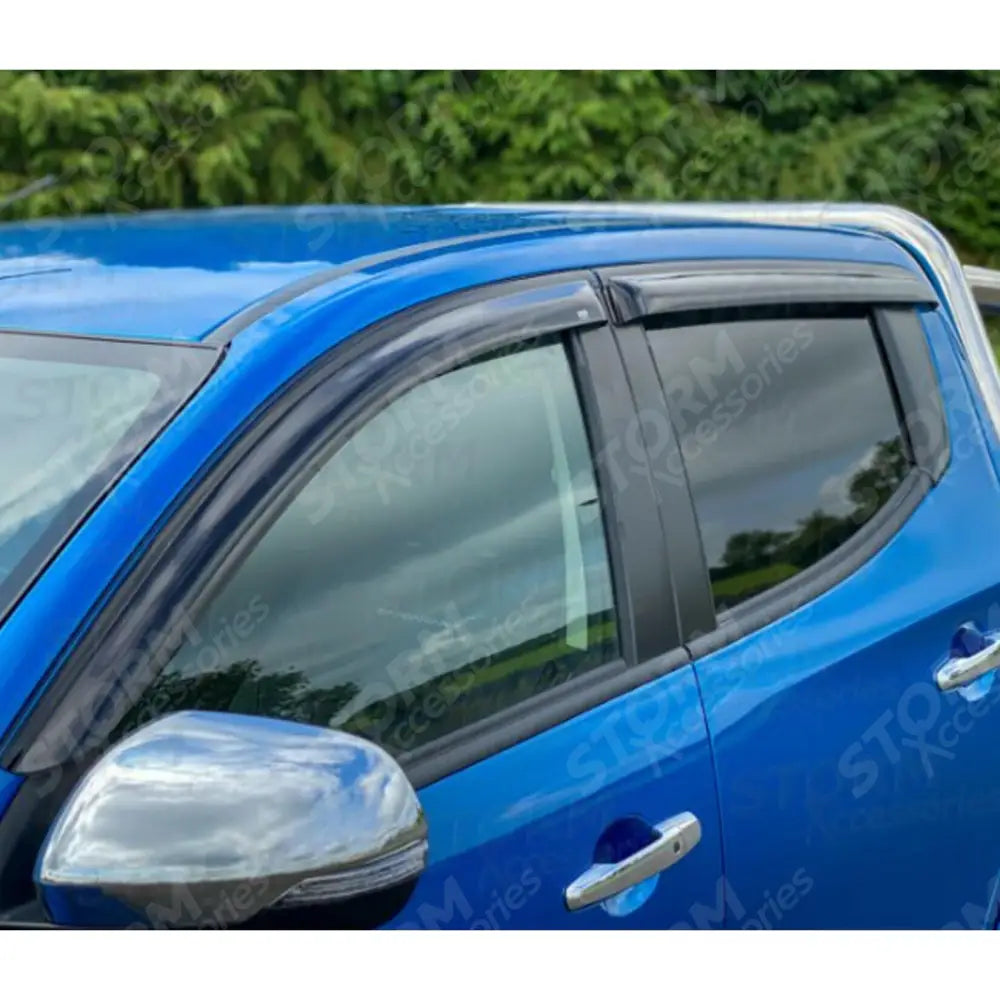 Mitsubishi L200 Series 5 - 6 - Fiat Fullback - 2015 On - Double Cab Egr Quad Wind Deflectors - External