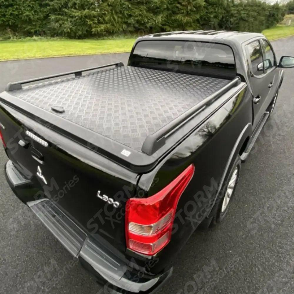 Mitsubishi L200 Series 5 - 6 - Fiat Fullback D-cab 2016 On - Egr Aluminium Tonneau Cover - Black Finish