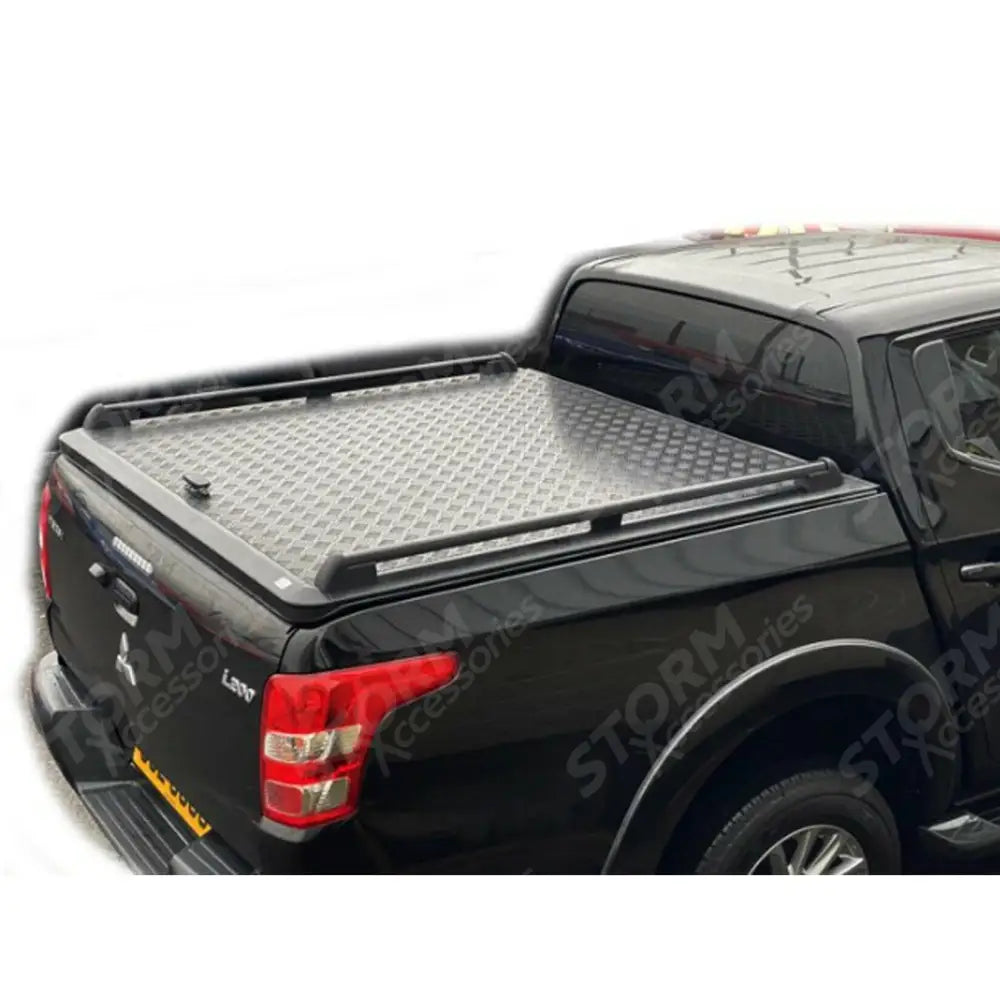 Mitsubishi L200 Series 5 - 6 - Fiat Fullback D-cab 2016 On - Egr Aluminium Tonneau Cover - Black Finish