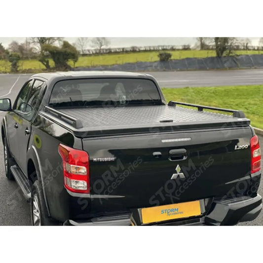 Mitsubishi L200 Series 5 - 6 - Fiat Fullback D-cab 2016 On - Egr Aluminium Tonneau Cover - Black Finish