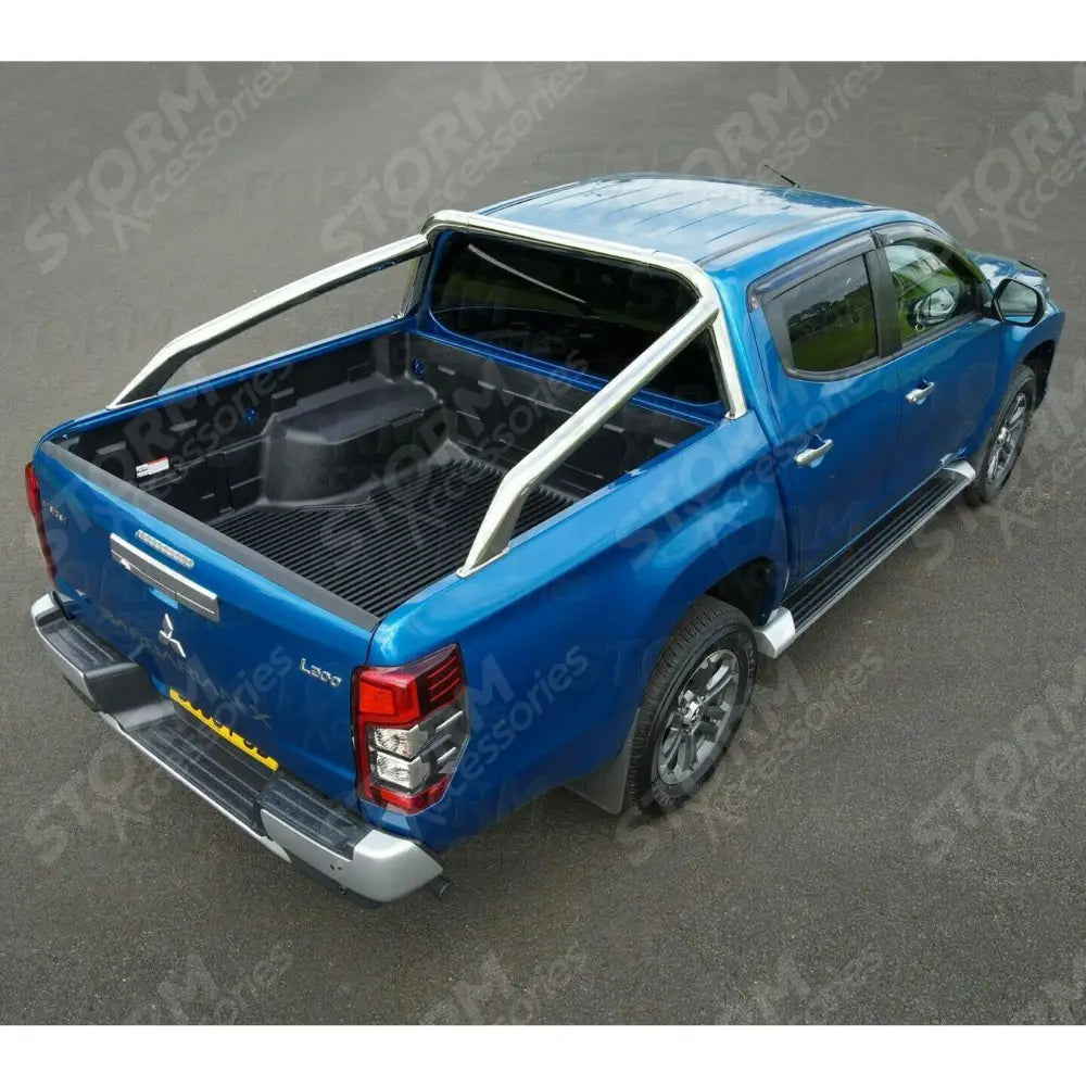 Mitsubishi L200 Series 5 - 6 - Long Bed - Fiat Fullback - Stainless Steel Long Reach Sport Roll Bar