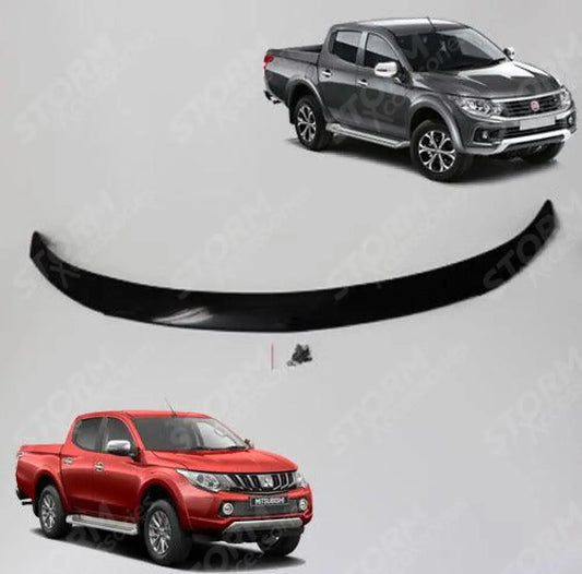 Mitsubishi L200 Series 5 - Fiat Fullback - 2015 On - Stx Bonnet Guard Protector - Black - B009
