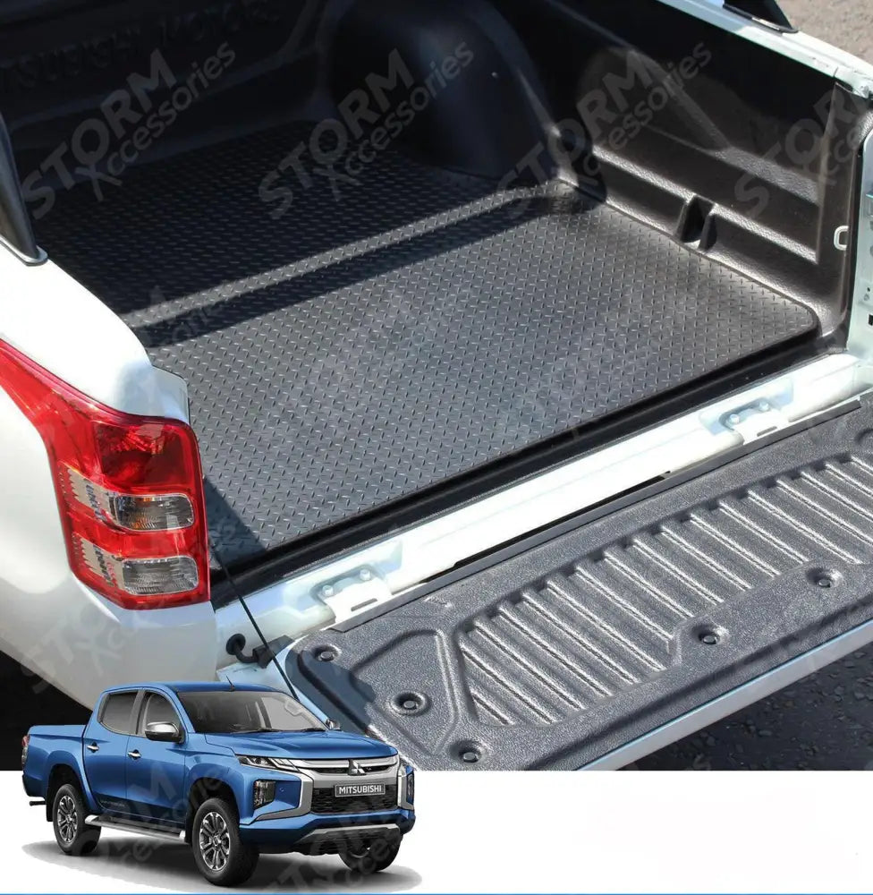 Mitsubishi L200 Series 6 2019 On Double Cab Load Bed Rubber Mat In Black
