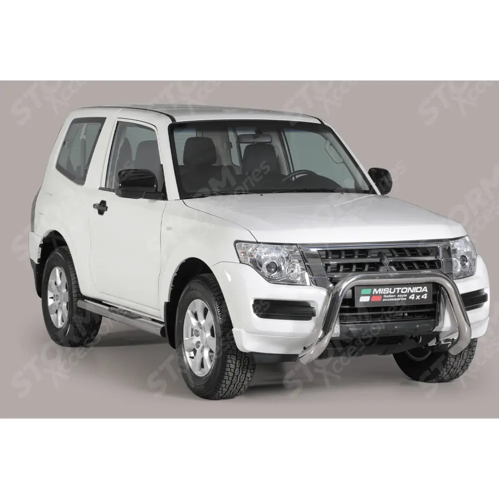 Mitsubishi Shogun 2015 On Misutonida Ec Approved Front Bar - 76mm - Stainless Finish