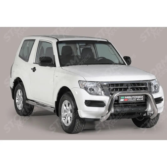Mitsubishi Shogun 2015 On Misutonida Ec Approved Front Bar - 76mm - Stainless Finish