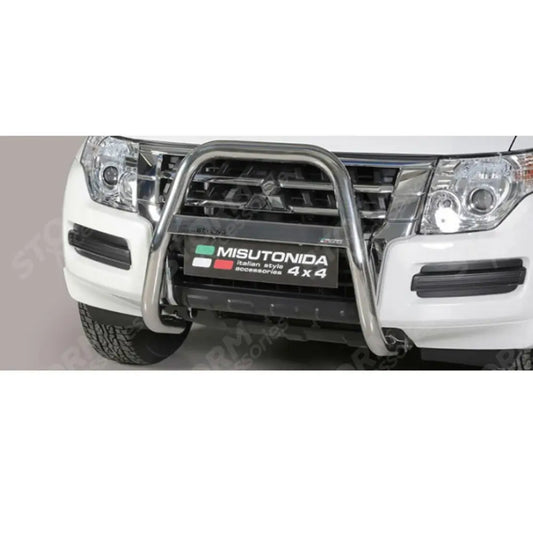 Mitsubishi Shogun - Pajero 2015 On - Misutonida High Front A-bar - 63mm - Stainless Finish