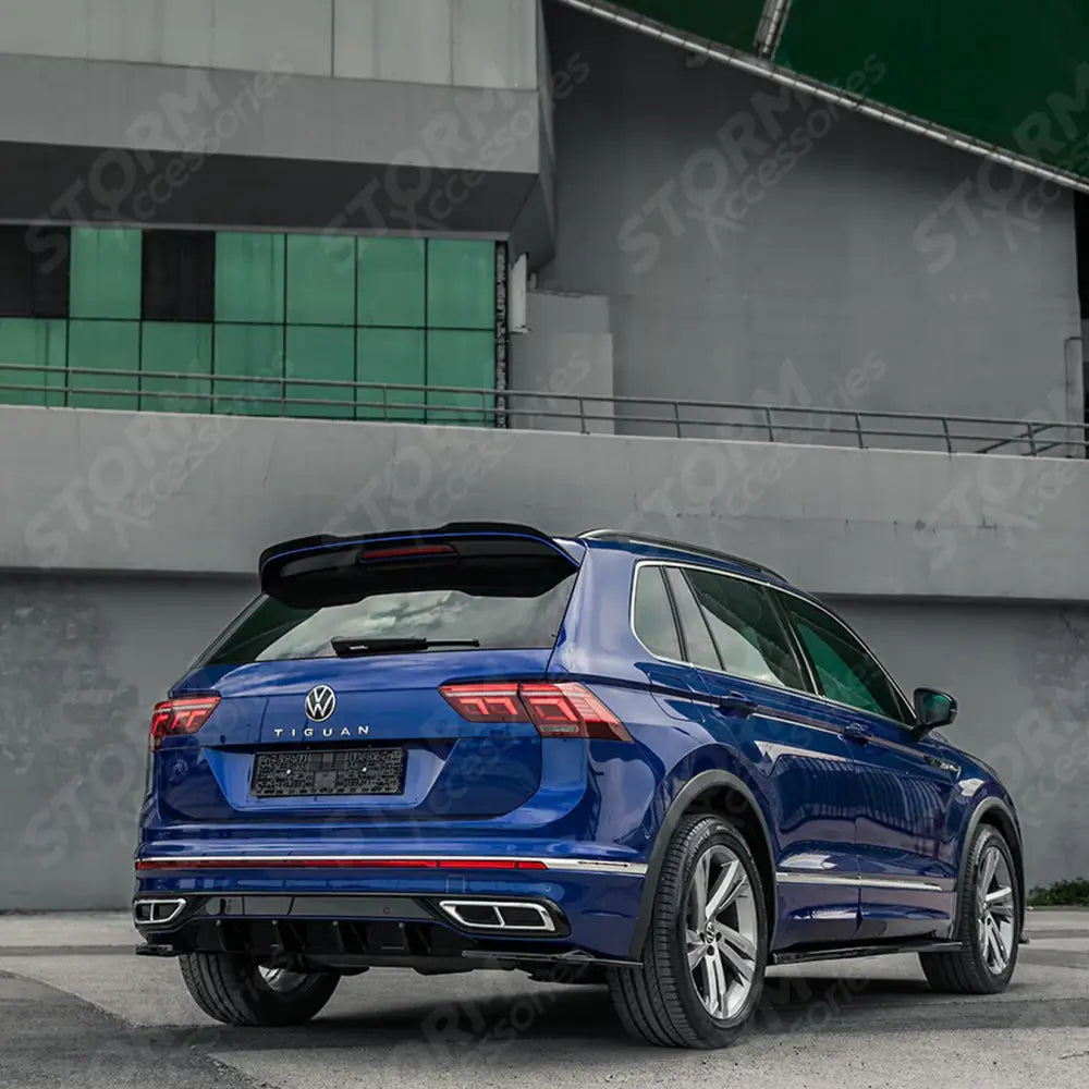MK2 Rear Diffuser Valance Gloss Black For Volkswagen Tiguan R 2020+