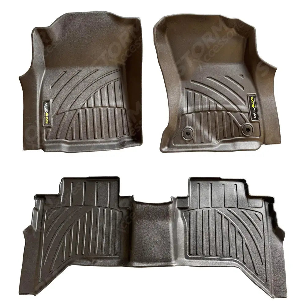Mud Block Manual Floor Mats For Toyota Hilux 2022 - 2024