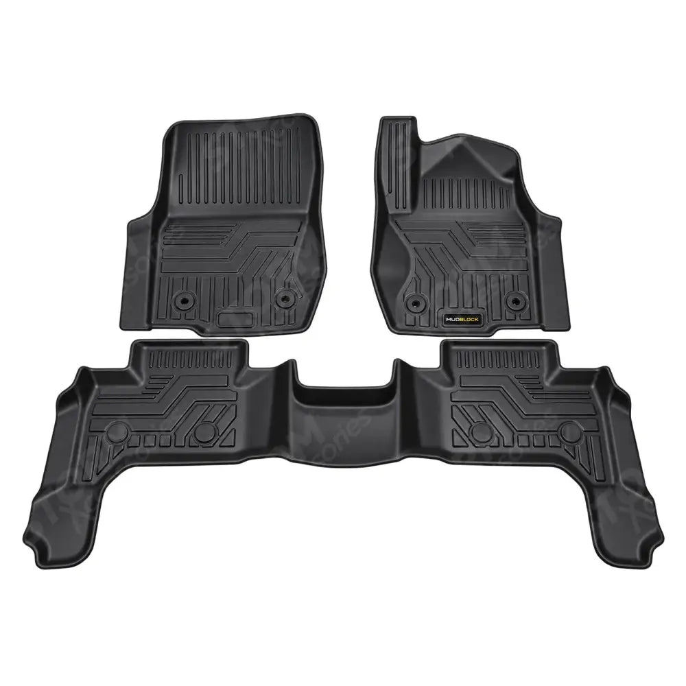 Mudblock 3d Tailored Rubber Mat 3pc Set For Toyota Land Cruiser Lc250 - Floor Mats