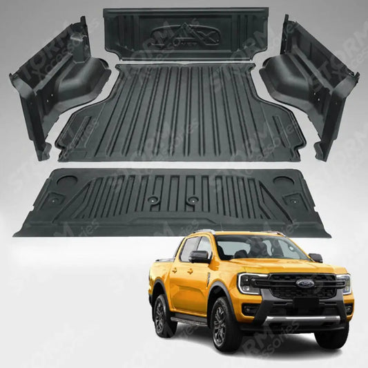 Next Gen 5 Pc Anti-Slip Under Rail Load Bed Liner For Ford Ranger 2023 On