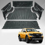 Next Gen 5 Pc Anti-Slip Under Rail Load Bed Liner For Ford Ranger 2023 On