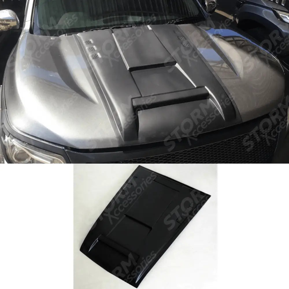 Nissan Navara Np300 2016 On Bonnet Scoop - Matte Black