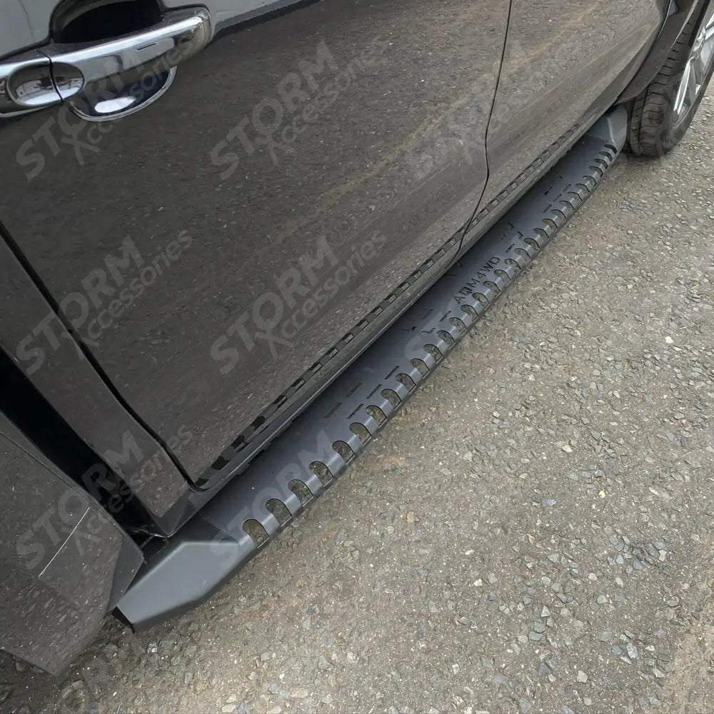 Nissan Navara Np300 2016 On - Double Cab - Stx Side Steps - Running Boards - Black