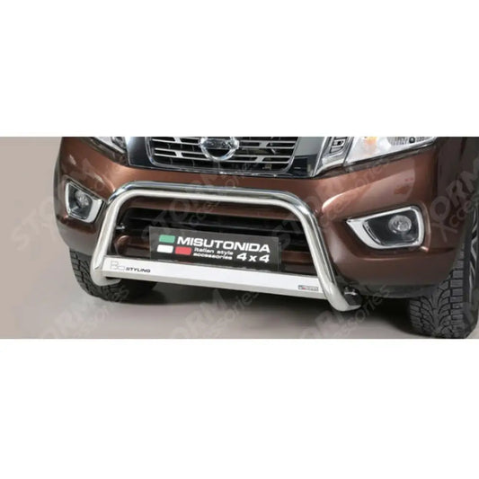 Nissan Navara Np300 2016 On Misutonida Eu Approved Front A-bar - 63mm - Stainless Finish