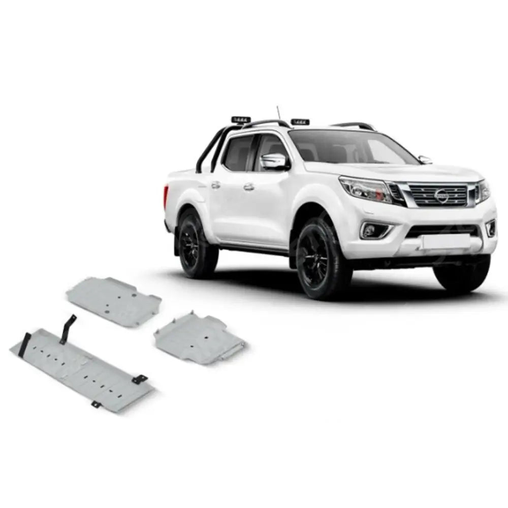 Nissan Navara Np300 2016 On - Off-road Skid Plate - 4mm Aluminium - Fuel Tank - (Not Add Blue) - 3170