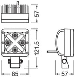 Osram Ledriving Cube Mx85-wd - Working Led Spot Light - Lightbar - 55m Vision - 85mm