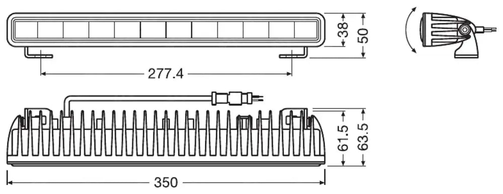 Osram Ledriving Lightbar Sx300-sp - Slimline Driving Light Bar - 270m Vision - 350mm