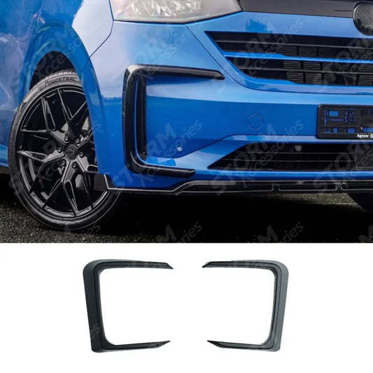 Outer Canard Loops In Gloss Black For Volkswagen Transporter T7 2025 on
