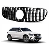 Panamericana Gt Style Upgrade Front Grill Gloss Black For Mercedes Glc X253 2015 - 2019