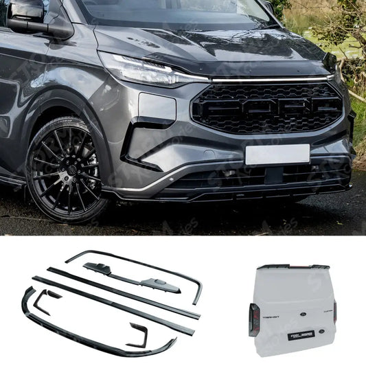 PHEV TAILGATE LWB Full Low Line Aero Kit In Gloss Black For Ford Transit Custom MK2 2024 on