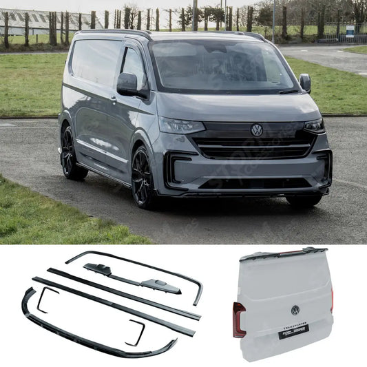 Premium Aero Kit In Gloss Black For Volkswagen Transporter T7 LWB TAILGATE 2025 on