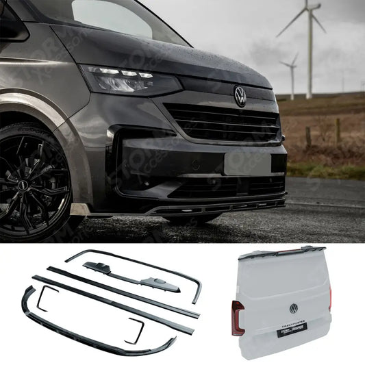 Premium Aero Kit In Gloss Black For Volkswagen Transporter T7 SWB TAILGATE 2025 on