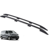 Proace / Expert / Dispatch Long L3 2016 On Aluminium Roof Rails In Black For Vauxhall Vivaro Lwb 2019 On