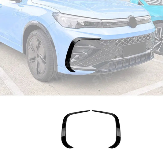 R Line Front Canards In Gloss Black For Volkswagen Tiguan MK3 2024+