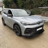 R Line Front Splitter In Gloss Black For Volkswagen Tiguan MK3 2024+