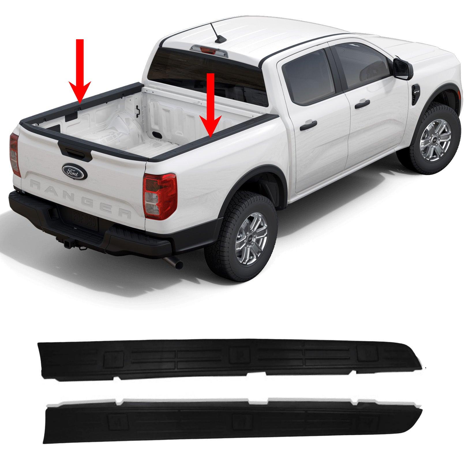 Ford Ranger T9 2023 On Double Cab Load Bed Rail Caps - 2pcs