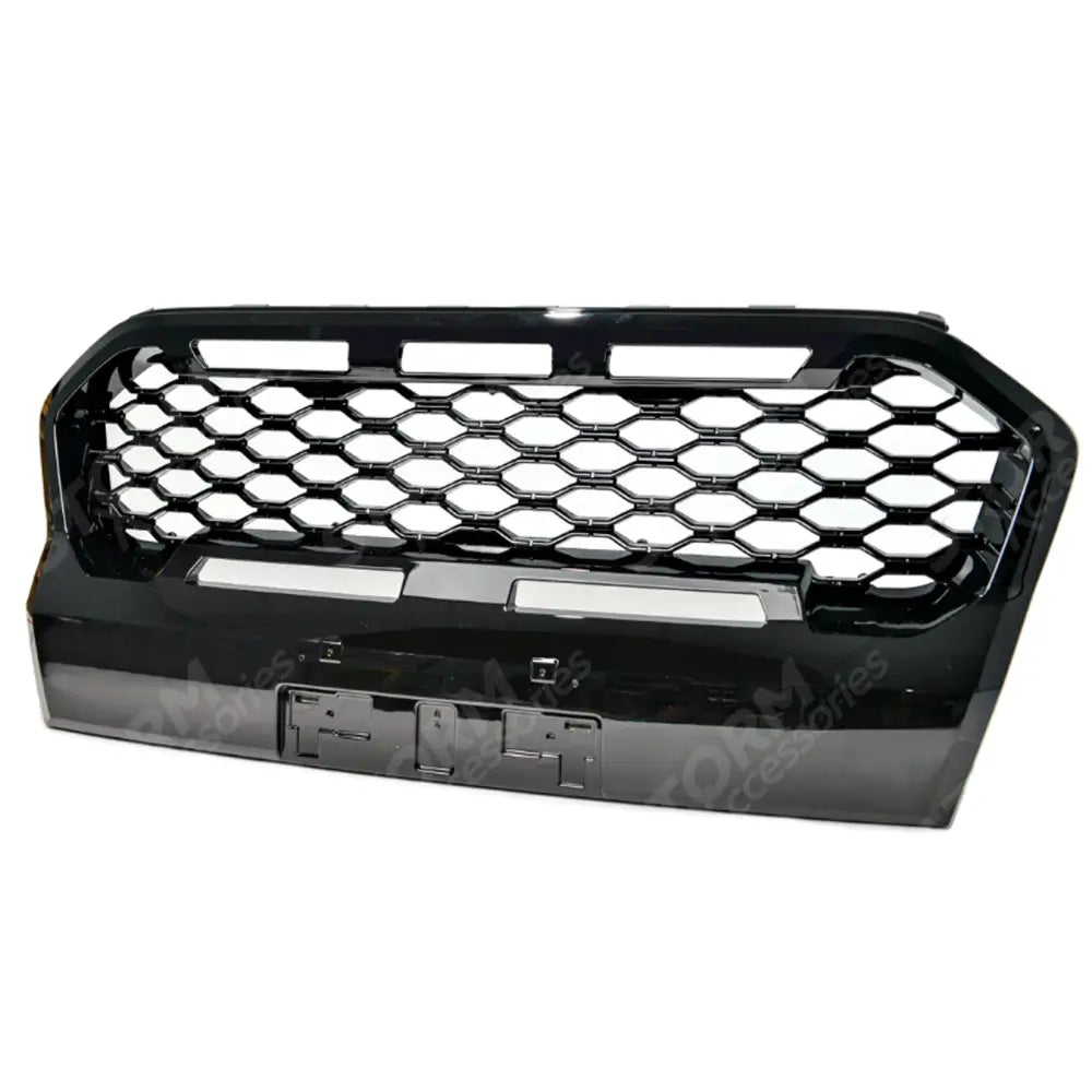 Ranger T6 2016-2019 Replacement Grill With LED'S In Gloss Black - Mesh Style