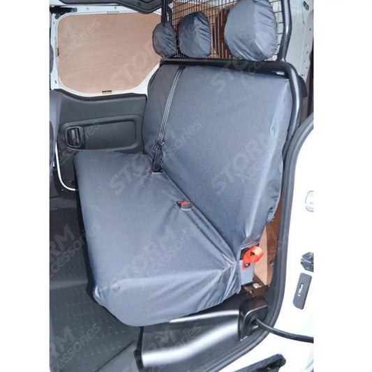 Rear 3-seater Passenger Seat Covers Grey For Peugeot Partner Van 2008-2018