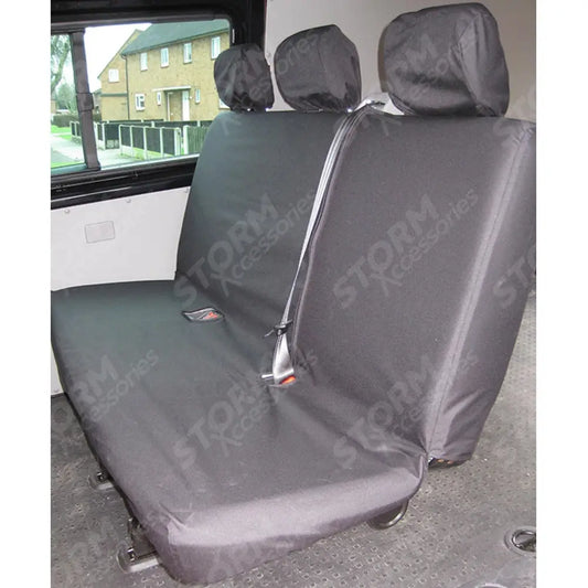 Rear Bench Seat Covers Black For Vw Transporter T5 2003-2009