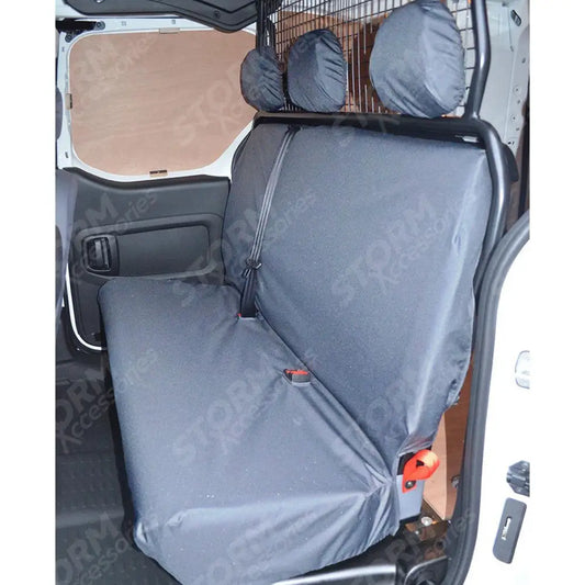 Rear Bench Seat Covers Grey For Citroen Berlingo - Peugeot Partner - 2008-2018