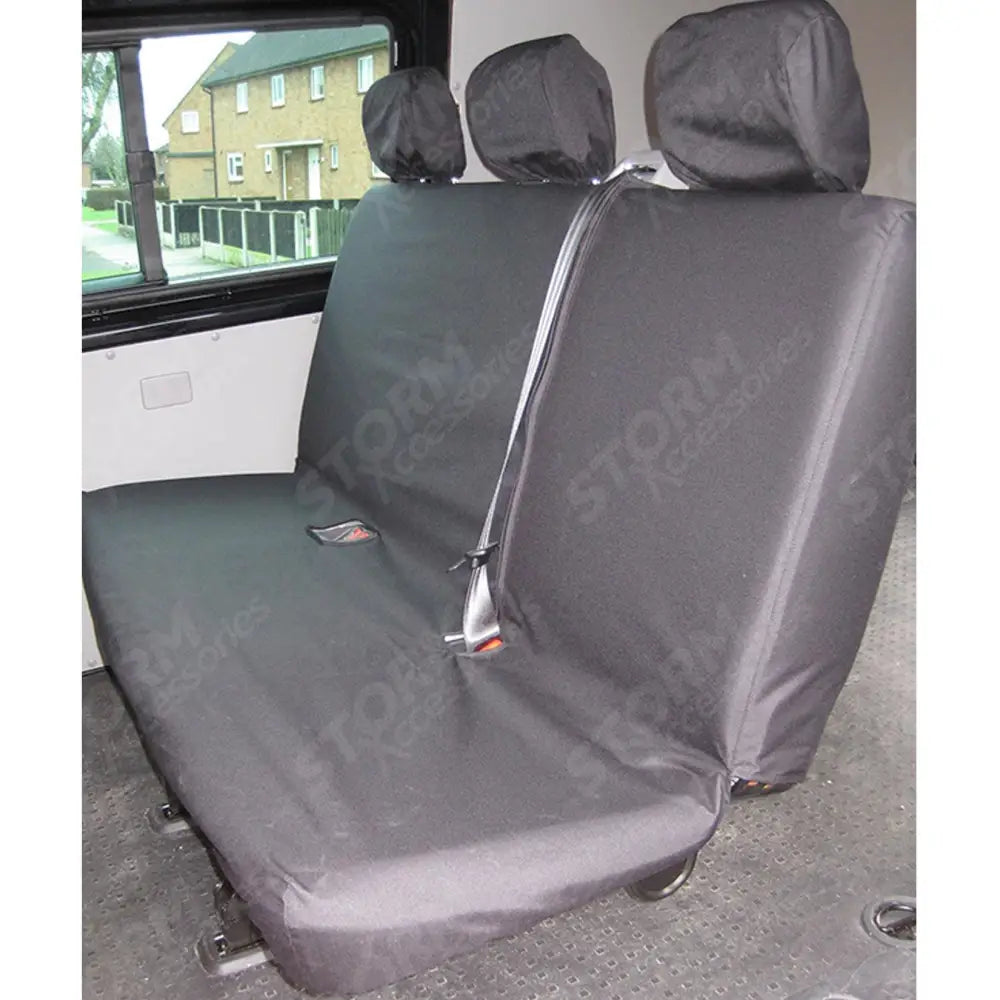 Rear Bench Seat Covers Grey For Vw Transporter T5 2003-2009