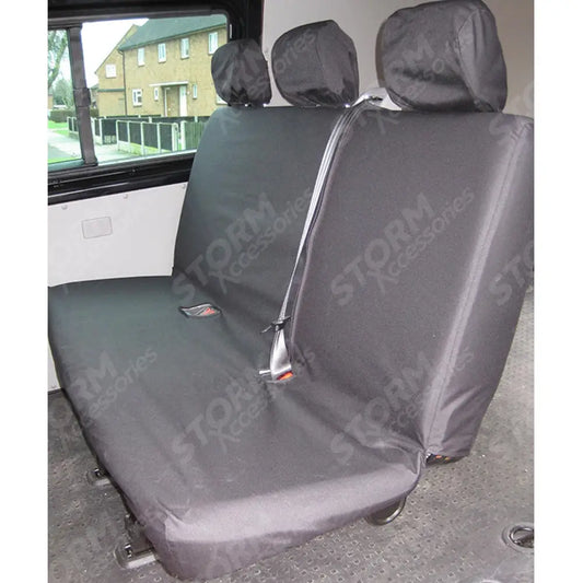 Rear Bench Seat Covers Grey For Vw Transporter T5 2003-2009