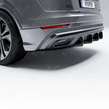 Rear Blade Diffuser In Gloss Black For Audi Q8 S-line 2018 On