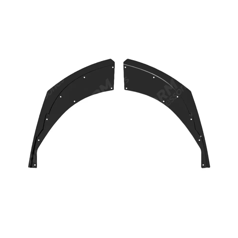 Rear Bumper Corner Splitters In Gloss Black For Audi Q8 S-line 2018 On