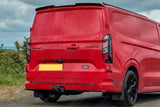 Rear Bumper Splitter In Gloss Black 3 Piece For Ford Transit Custom MK2 2024 on