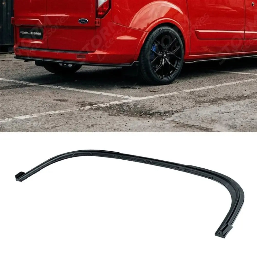 Rear Bumper Splitter In Gloss Black For Ford Transit Custom Mk1 Facelift 2017-2023