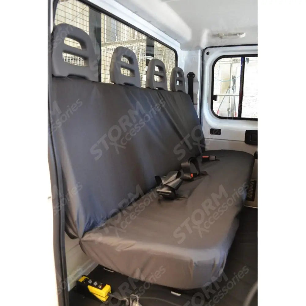 Rear Cab Seat Covers Black For Peugeot Boxer Van 2006-2022