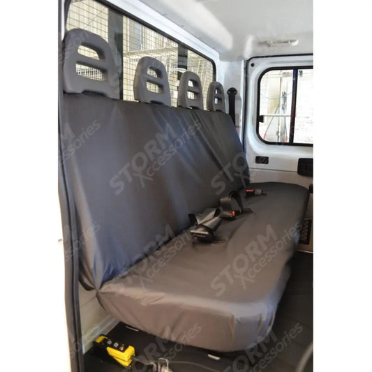 Rear Cab Seat Covers Black For Peugeot Boxer Van 2006-2022