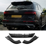 Rear Diffuser in Gloss Black For Audi Q7 S-line 2019+