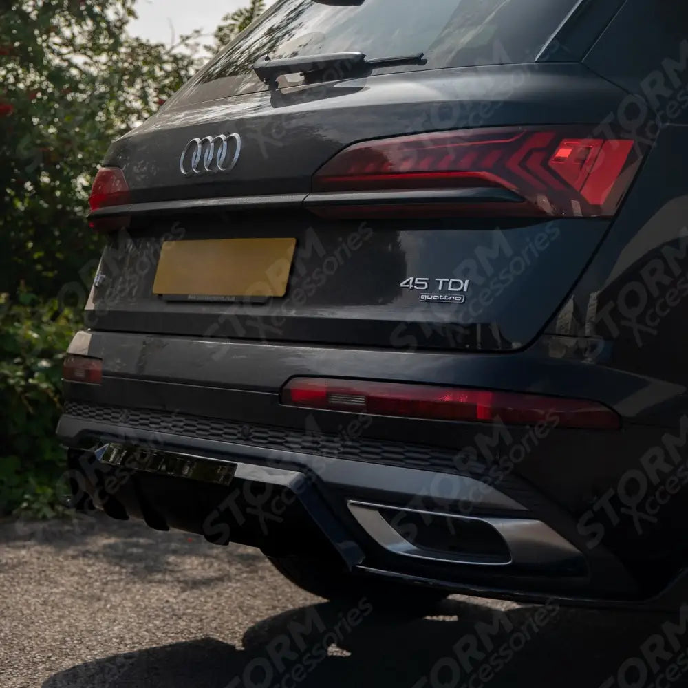 Rear Diffuser in Gloss Black For Audi Q7 S-line 2019+