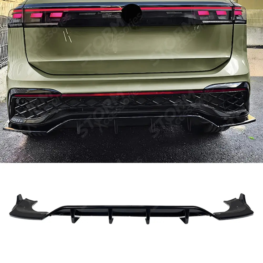Rear Diffuser in Gloss Black For Vw Tiguan Mk3 2024 on R-Line